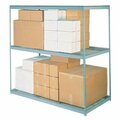 Global Industrial 3 Shelf, Wide Boltless Shelving, 48inW x 36inD x 60inH, Wire Deck B2296857